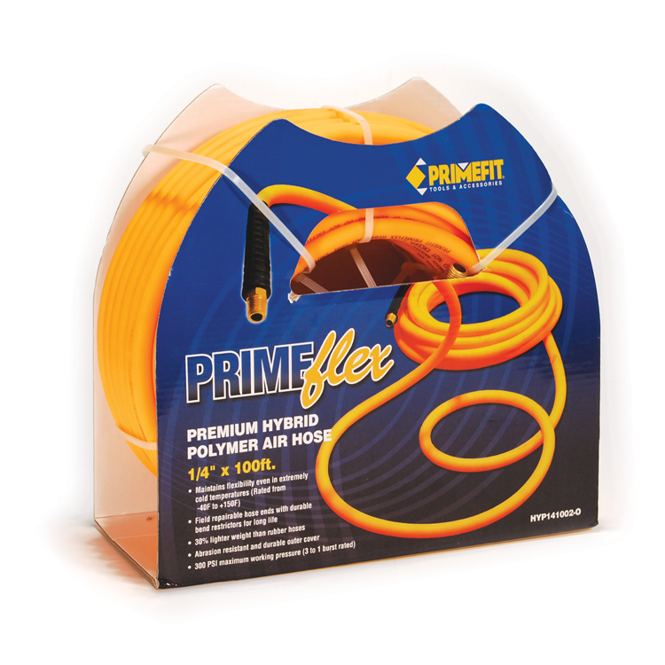 Primefit HRRUB380253 Industrial Grade Retractable Air Hose Reel with 25-Foot Rubber Air Hose
